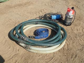 Flygt Ready 16 230V Submersible Pump c/w Wire, Control Box And 2in Hose. SN 2016.210.0280053