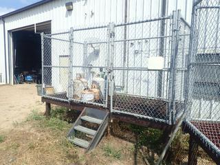 12ft X 78in X 100in Storage Cage w/ (3) Steps *Note: Contents Not Included, Buyer Responsible For Removal*