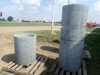 Qty Of (3) 2ft x 3ft Concrete Septic Tank Risers *Note: Buyer Responsible For Removal*