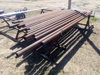 Qty of (20) Approx. 10ft - 26ft Pieces Of 4in And 5in Steel Waterwell Casings *Note: Pipe Stands Not Included*