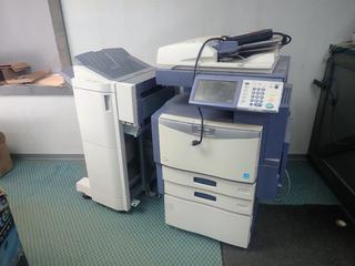 2011 Toshiba Studio 3540C 115V Multi-Function Printer c/w Toshiba MJ1101 Finisher And MJ6101N Hole Punch