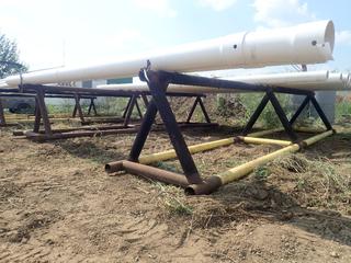 (2) 20ft x 4ft x 4ft Pipe Stands *Note: Contents Of Stands Not Included, Buyer Responsible For Removal*