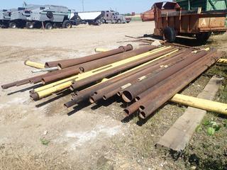 Qty Of Assorted Approx. 10ft - 30ft Pieces Of 2in - 12in Steel Pipe *Note: Buyer Responsible For Removal*