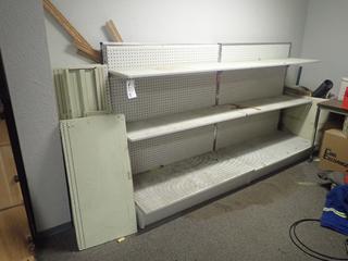 8ft X 56in Display Shelving Unit *Note: Located Upstairs, Buyer Responsible For Dismantle And Removal*