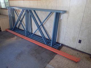 Qty of Pallet Racking Includes: (4) 10ft X 4ft Uprights And (1) 12ft Crossbeam