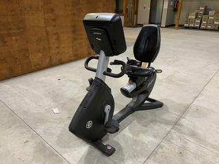 Life Fitness Model 95RS Life Cycle Recumbent Bike c/w Programmed Workouts & Touchscreen Display. S/N APB118430.  (HIGH RIVER YARD)