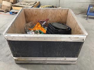 (2) Crates of Assorted Supplies c/w Grinding Discs, Bug Fogger, Etc (HIGH RIVER YARD)