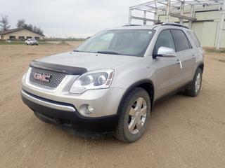 2007 GMC Acadia AWD SUV c/w 3.6L V6, 6-Spd A/T, Sunroof And 255/60R19 Tires. Showing 335,259kms. VIN 1GKEV33757J110021 *Note: Passenger Window Do Not Work* (FORT SASKATCHEWAN YARD)