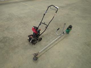 Yard Machines 25cc Rototiller c/w Weed Eater GTI 19T 32cc Trimmer *Note: Working Condition Unknown* (FORT SASKATCHEWAN YARD)