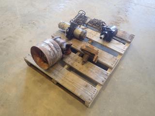 Rebuilt Sweeper Motor, 1/4in Shop Air Hoist, Water Pump And PTO Pulley (FORT SASKATCHEWAN YARD)