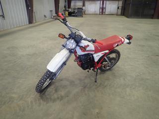 1984 Yamaha XT Dirt Bike c/w 200cc Engine. Showing 5329kms. VIN JYA15X009FA051137 *Note: Running Condition Unknown* (FORT SASKATCHEWAN YARD)