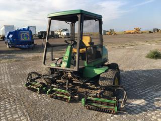 John Deere 3215B Reel Mower c/w Diesel Engine Model 3013D001, 26.5x14.00-12 Front Tires And 20x10.00-8 Rear Tires, Showing 1689hrs, S/N 1203P-299 *Note: Starts And Runs*  (HIGH RIVER YARD)