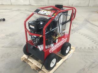 Unused Magnum 4000 Series Hot Pressure Washer w/ 15hp Engine, Electronic Ignition, 3.5 GPM @ 4000 PSI, 12 Volt, S/N 243144  (HIGH RIVER YARD)