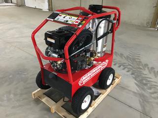 Unused Magnum 4000 Series Hot Pressure Washer w/ 15hp Engine, Electronic Ignition, 3.5 GPM @ 4000 PSI, 12 Volt, S/N 243145  (HIGH RIVER YARD)