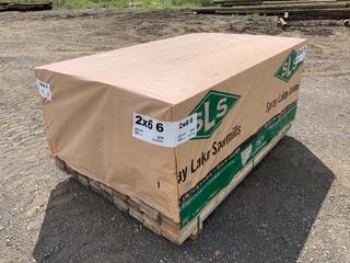 Lift of 2x6 - 6ft Planed Lumber 2&BTR KDHT SPF, Approximately 189pcs  (HIGH RIVER YARD)