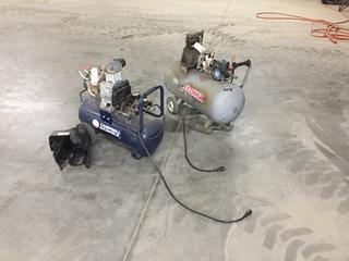 (2) Portable Air Compressors, 8-Gallon Campbell Hausfeld Model DC080100 And Westward 13-Gallon. *Note: Requires Repair* PL#9014  (HIGH RIVER YARD)