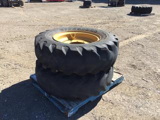 (2) Firestone Super Ground Grip 13.00-24MH G-2/L-2 Nylon Foam Filled Tires on 10-Bolt Rims PL#9020  (HIGH RIVER YARD)