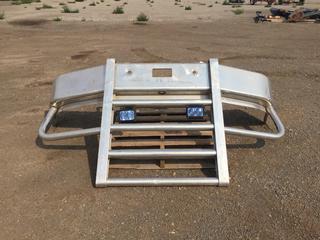 Peterbilt 386 Front Bumper w/ (2) Pod Lights PL#9080  (HIGH RIVER YARD)