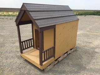 Unused Insulated Dog House w/ Cat Loft And Porch, 72in L x 37in W x 60in H PL#9003  (HIGH RIVER YARD)