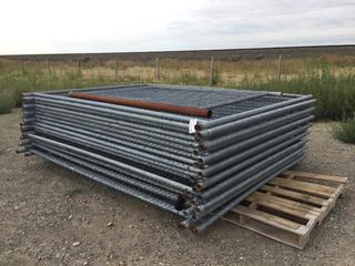 (18) Security Fence Panels, 117in x 90in PL#9131  (HIGH RIVER YARD)