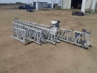 Bartel Self Propelled Aluminum Cement Truss Power Screed c/w 5ft - 55ft Adjustable And Honda GX270 Gas Engine (FORT SASKATCHEWAN YARD)