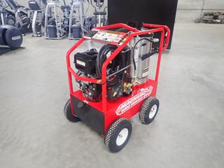 Unused Magnum 4000 Series Hot Pressure Washer with 15hp Engine, Electronic Ignition, 3.5 GPM @ 4000 PSI, 12 Volt, S/N 243464  (HIGH RIVER YARD)