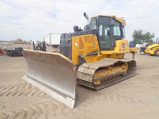 2020 John Deere 700K LGP Crawler Dozer c/w  John Deere 6068HT127 Diesel, 11ft 6-Way Blade, 30in Tracks, 5 Pocket Ripper w/ 3 Shanks, Cab, Dozer Riser, A/C, Heater, Topcon "System 5" 2D Laser Grade System w/ (2) Receiver Eyes, Cross Slope Sensor, Can Be Run in 3 Different Configurations, Showing 2635 Hrs,  PIN 1T0700KXPKF363419. *Note: Receivers and Cross Slope Sensor In Office*  (HIGH RIVER YARD)