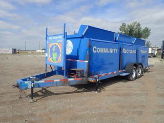 2005 Haul-All 23FT T/A Side Load Recycling Trailer c/w Pintle Hitch, 5900lb GVWR, (2) Hyd-A-Way 2-Compartment Bins and (1) Hyd-A-Way Single Bin and ST235/85R16 Tires. VIN 2H9GV282X5L069059 (HIGH RIVER YARD)