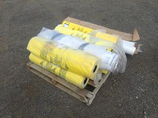 Quantity of Assorted Supplies c/w Asbestos Containment Bags, 35in x 60in 6 MIL PTO Yellow  (HIGH RIVER YARD)