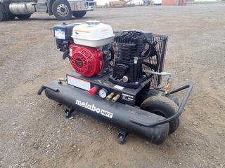 Metabo HPT Dual Tank Air Compressor EC2510E c/w 8 Gallon Tank, Honda GX160 Gas Engine, 145 Max PSI, S/N 32200675  (HIGH RIVER YARD)