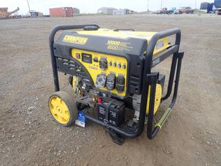 Champion 9500 Generator, Model 201043 c/w 500cc Champion Gas Engine, Electric Start, 120/240V, Single Phase, 79.2/39.6 Amps AC, S/N 21JAN0600511  (HIGH RIVER YARD)