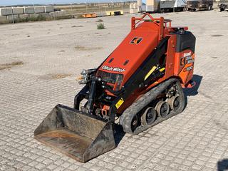 2018 Ditch Witch SK600 Stand On Compact Loader c/w 36in Bucket, Showing 566 Hrs, S/N DWPSK600CK0000804.  (HIGH RIVER YARD)