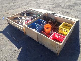 Quantity of Assorted Chain Boomers, Slings, Hand Tools, Etc  (HIGH RIVER YARD)