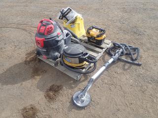 16 Gallon Shop Vac with Filters, Mop Bucket, Euroclean GD930-H Vacuum, DeWalt 20V Shop Vac (No Battery) and Photo Blast Drywall Sander with Vacuum System  (HIGH RIVER YARD)