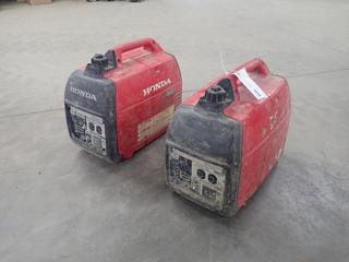 (2) Honda EU2000i Inverters with Battery Chargers, DC 12V 8A AC Out 120V 13.1A Max  (HIGH RIVER YARD)