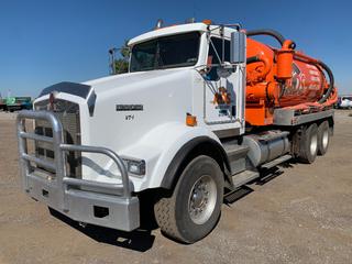 2006 Kenworth T800 T/A Vacuum Truck c/w Rebuilt N13 Cummins Engine (@ 426,511 Kms), 18 Speed, Falcon Eye Surround Camera System, 2016 Brooks Vac Service Epoxy Lined 2800 Gallon Vac Tank, Hydraulic Mud Gate, 870 Fruitland Vac Pump, 100 Gallon Fresh Water Tank with Heater, 3500 PSI Hydraulic Pressure Wash System, 200ft 3in Suction Hose, Assorted Length Stingers, CVIP 07/2025, Showing 10,056 Hrs and 481,841 Kms, VIN 1XKDD00X36R987530. (HIGH RIVER YARD)