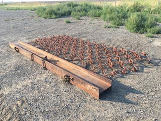 Custom Built Pull Behind Drag and Harrows, 14ft 4in W x 8ft L PL#9050  (HIGH RIVER YARD)