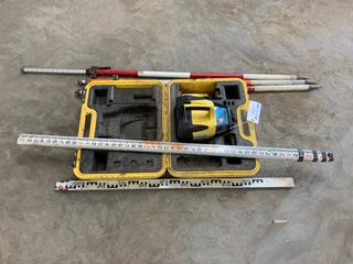 Leica Rugby 300SG Laser Level with Leica Rod-Eye Pro (Incomplete) and Measuring Rods (HIGH RIVER YARD)