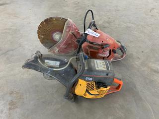 Hilti DSH 900-X 16in Cut-Off Saw with Diamond Blade (Seized) and Husqvarna Partner K750 14in Cut Off Saw *Note: Turns Over, Does Not Start* (HIGH RIVER YARD)