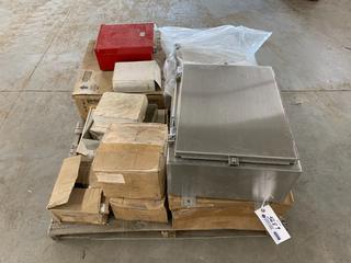 Quantity of Assorted Electrical Enclosures, Mounting Brackets, Etc (HIGH RIVER YARD)