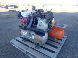 Berkley Ram Air Compressor c/w Honda GX340 Gas Engine and Ingersoll Rand Air Compressor (No Motor) *Note: Running Condition Unknown* (HIGH RIVER YARD)