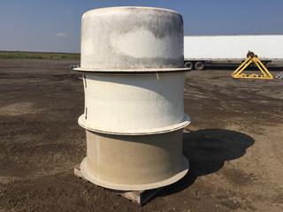 3pc 750 Gallon Fiberglass Cistern, 55in Diameter PL#9044  (HIGH RIVER YARD)