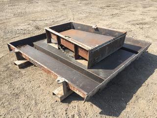 (2) Steel Forms for Livestock Waterer Pads and Down Spout Drain Pads PL#9066  (HIGH RIVER YARD)