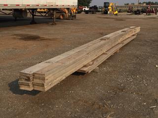 Assorted Lumber, 21ft - 30-1/2in Lengths and 5in - 18in Widths *Contains Nails* (HIGH RIVER YARD)