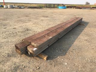 (6) Pieces of Used Stringer Wood, 12in x 4in x 18-1/2 to 22in L (HIGH RIVER YARD)