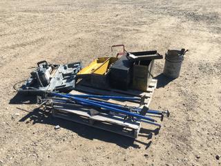 Quantity of Assorted Supplies c/w Kanco T750 115V Rotary Hammer with Bits, Bosch GSH16 120V Rotary Hammer *Note: Running Condition Unknown* (HIGH RIVER YARD)