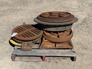 Quantity of Cast Iron Manhole Covers/Lids (HIGH RIVER YARD)