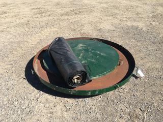 Quantity of 3ft Long Filter Cloth and (2) Tank Covers 4ft x 4ft and 5ft x 5ft (HIGH RIVER YARD)