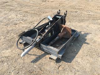 Deere HH40 Hammer/Breaker Attachment c/w Breaker Point, Pad Foot and Custom Carrier with Fork Pockets, S/N 1TOHH40XAC0000119, Fits 35D Compact Excavator. PL#5726 (HIGH RIVER YARD)