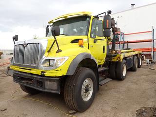 2005 International 7600 Tri-Axle Cab And Chassis c/w Cummins Diesel Engine, 10-Spd Manual, 36,288kg GVWR, 9072kg Fronts, 9072kg Rears, 235in WB, 425/65R22.5 Front And 11R22.5 Rear Tires. Showing 738,669kms. VIN 1HTWYAHT65J154420 *Note: Air Bag Leaking, Located Offsite For More Info Contact Shazeeda @ 780-721-4178* (12125 145st NW, Edmonton)